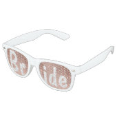 Luxe faux roos bladgoud bruiloft bruid retro zonnebril (Gekanteld)