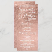 Luxe faux roos bladgoud Trouwprogramma Programma (Voorkant / Achterkant)