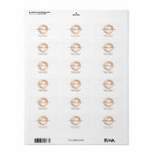 Luxe Faux Roos Gold Painted Circle Designer Logo Etiket (Full Sheet)