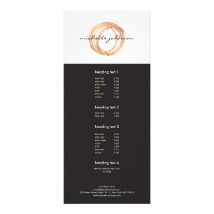 Luxe Faux Roos Gold Painted Circle Designer Logo Reclamekaart