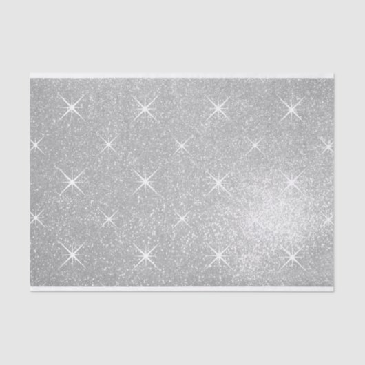Luxe faux Silver Glitter-kerstcadeau Tissuepapier (Voorkant)