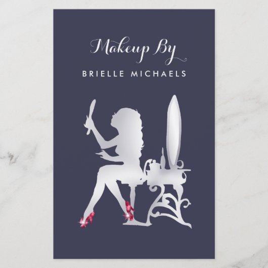 Luxe FAUX Silver Woman Boutique Special Event Flyer (Voorkant)