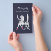 Luxe FAUX Silver Woman Boutique Special Event Flyer (Hand)