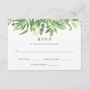 Luxe Feuille Mariage botanique vert RSVP