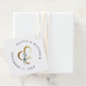 Luxe Floral Ampersand Wedding Bedankt Bedankjes Labels (In situ)