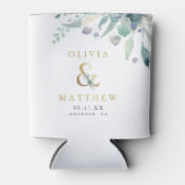 Luxe Floral Ampersand Wedding Monogram Blikjeskoeler (Voorkant)