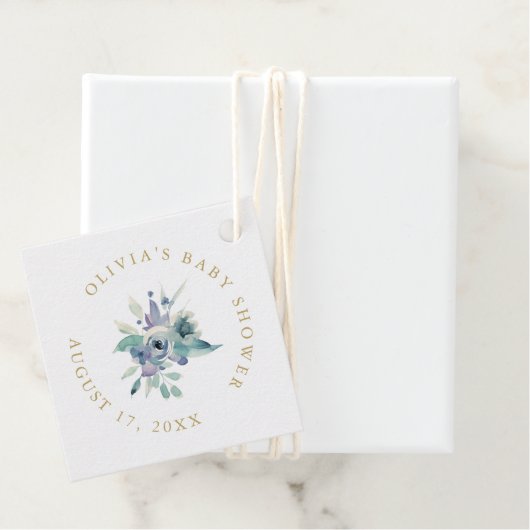 Luxe Floral Baby shower dank u Bedankjes Labels (In situ)