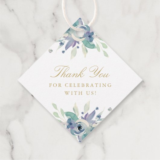 Luxe Floral Baby shower dank u Bedankjes Labels (Achterkant)