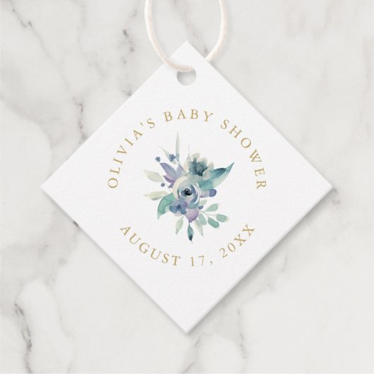 Luxe Floral Baby shower dank u Bedankjes Labels (Voorkant)