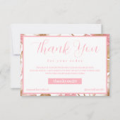 Luxe Floral Botanical Monogram Bestelling Bedankkaart (Voorkant)