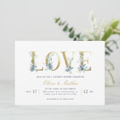 Luxe Floral Couples Douche Invitation (Debout devant)