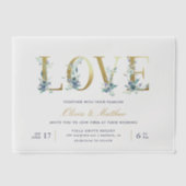 Luxe Floral Love Wedding Vellum Uitnodigingen (Voorkant)
