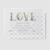 Luxe Floral Love Wedding Vellum Uitnodigingen (Offset (Uitnodiging))