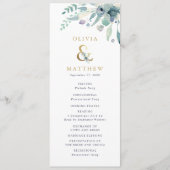 Luxe Floral Mariage programme de cérémonie (Devant)