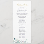 Luxe Floral Mariage programme de cérémonie (Dos)