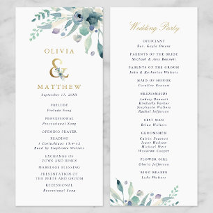 Luxe Floral Mariage programme de cérémonie