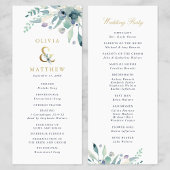 Luxe Floral Mariage programme de cérémonie