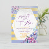 Luxe Floral Prinses Verjaardag Kaart (Staand voorkant)