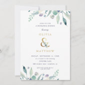 Luxe Floral Wedding Rehearsal Dinner Kaart (Voorkant)