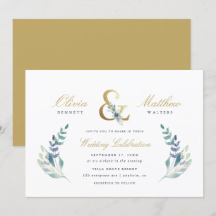 Luxe Floral Wedding Uitnodiging