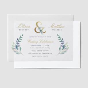 Luxe Floral Wedding Uitnodiging