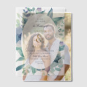 Luxe Floral Wedding Vellum Uitnodigingen (Offset (Koppel))