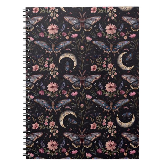 Luxe Floral Witchy Moon Moon Carnet Journal (Devant)