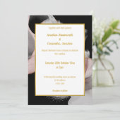 LUXE FLOTTANT ABSTRAIT ROSE FAIRE-PART DE MARIAGE (Debout devant)