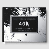 Luxe Foil Guestbook Message photo d'anniversaire (Recto)