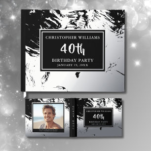 Luxe Foil Guestbook Message photo d'anniversaire