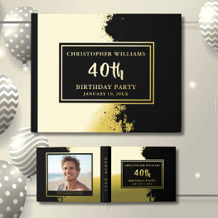 Luxe Foil Guestbook Message photo d'anniversaire