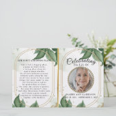 Luxe Foliage Gold Celebration of Life Programme (Debout devant)