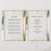 Luxe Foliage Gold Celebration of Life Programme (Dos)