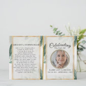 Luxe Foliage Gold Celebration of Life Programme (Debout devant)