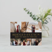 Luxe FOLIE Collage sparen het Briefkaart Datum (Staand Voorkant)