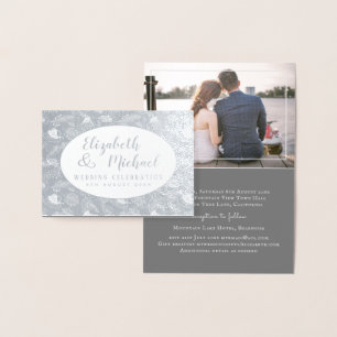 Luxe FOLIE FOTO vouwt elegante bladeren WEDING Folie Kaarten