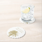 Luxe formele strand bruiloft onderzetters met palm (Insitu)