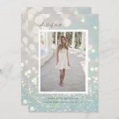 luxe foto van glitter - afstuderen kaart (Voorkant / Achterkant)