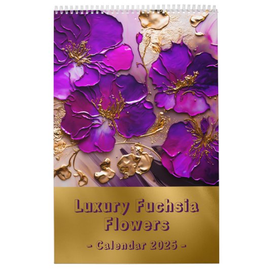 Luxe Fuchsia Bloemen 2025 Kalender (Hoes)