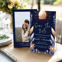 Luxe Fuchsia Kroon Koninklijk Blauw Bruiloft