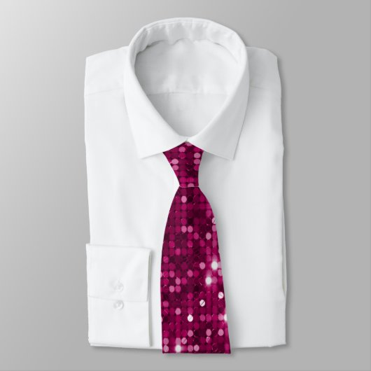Luxe Fuchsia Sequin Design Stropdas (Gebonden)