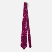 Luxe Fuchsia Sequin Design Stropdas (Voorkant)