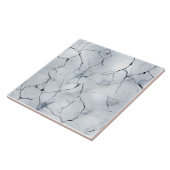 Luxe gebarsten wit marmer tegeltje (Zijkant)