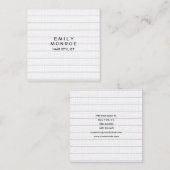 Luxe, gelinkt papier met modern, minimalistisch vierkante visitekaartje (Voorkant / Achterkant)