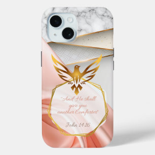 Luxe geloof roze satijn marmer goud duif
