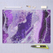 Luxe Gemstone Marble Purple Glitter Agate Tissuepapier (Craft)