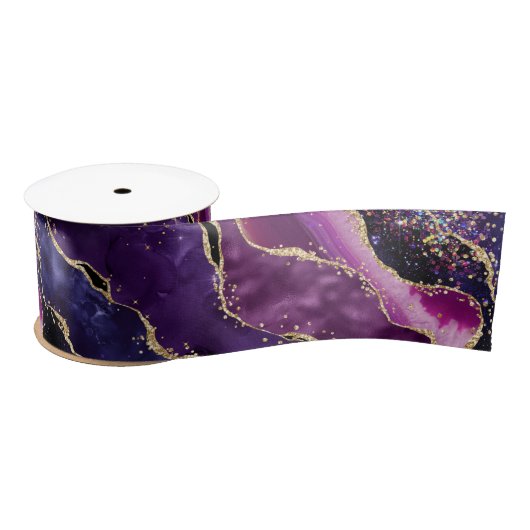 Luxe Gemstone Purple Gold Glitter Agate Lint (Spoel)