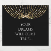 Luxe gepersonaliseerde fles champagne etiket (Enkel label)