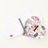 Luxe gepersonaliseerde meisje baas Zebra Notitieboek (Binnen)