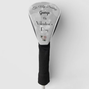 Luxe gepersonaliseerde Valentijnsdag Golfheadcover